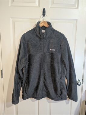 Columbia Men’s Charcoal Gray Full-Zip Fleece Jacket